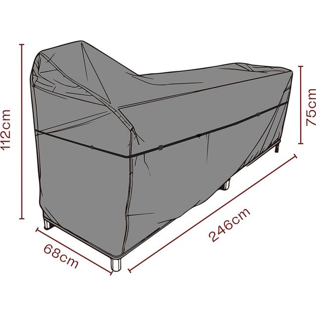Kalustesuoja kesäkeittiölle Brafab 2, hengittävä, musta, eri kokoja