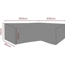 Kalustesuoja kulmasohvalle Brafab, hengittävä, musta, eri kokoja