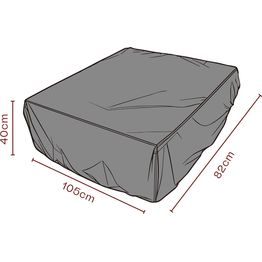 Kalustesuoja rahille Brafab, 82x105x40cm, hengittävä, musta