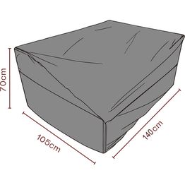 Kalustesuoja rahille Brafab, 137x105x70cm, hengittävä, musta