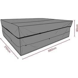 Kalustesuoja oleskelyryhmälle Brafab, hengittävä, musta