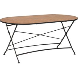 Ruokapöytä Brafab Brewer, 160x85cm, musta/tiikki