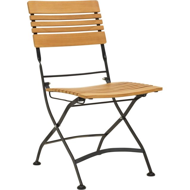 Ruokapöydän tuoli Brafab Brewer, kokoontaittuva, musta/tiikki