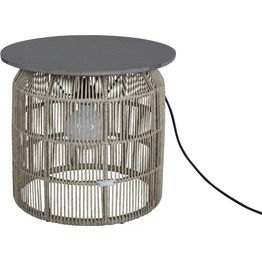 Sivupöytä Brafab Pamir, Ø50cm, beige