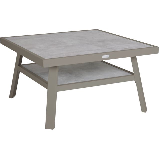 Sohvapöytä Brafab Samvaro Low, 90x90cm, hiekka/khaki