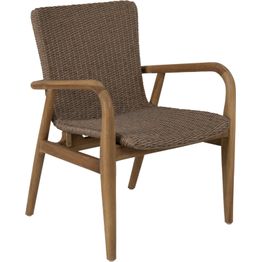 Ruokapöydän tuoli terassille Brafab Lilja, tiikki/polyrottinki