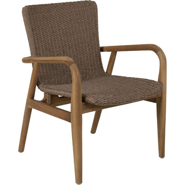 Ruokapöydän tuoli terassille Brafab Lilja, tiikki/polyrottinki