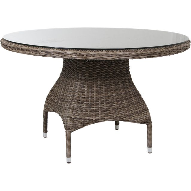 Pyöreä ruokapöytä ulos Brafab Ninja, Ø120cm, ruskea