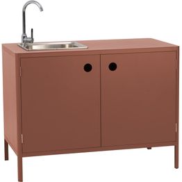 Kesäkeittiön työtasomoduuli Brafab Kelia, 121x64cm, pesualtaalla ja hanalla