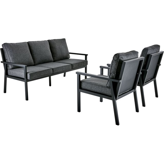 Oleskeluryhmä Brafab Rana, 5-istuttava, harmaa/musta