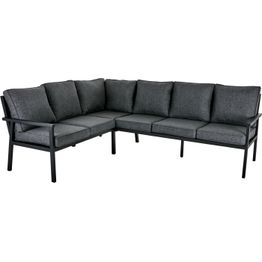 Kulmasohva terassille Brafab Rana, 6-istuttava, harmaa/musta