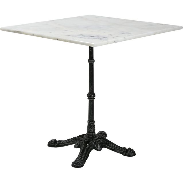 Parvekepöytä Brafab Loire, 70x70cm, valkoinen/musta