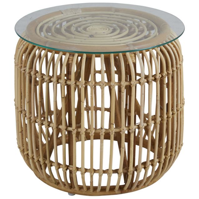 Sivupöytä Brafab Vallda, Ø49cm, rottinki