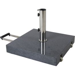 Aurinkovarjon jalusta Brafab Mito, 50kg, kiiltävä harmaa