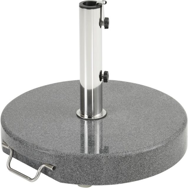 Aurinkovarjon jalusta Brafab Grosseto, 40kg, kiiltävä harmaa