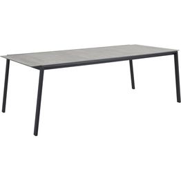 Ruokapöytä ulos Brafab Lyra, 220x100cm, musta/hiekka