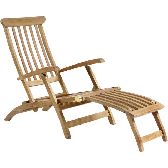 Kansituoli Brafab Jackson, säädettävä selkänoja, kokoontaittuva, tiikki