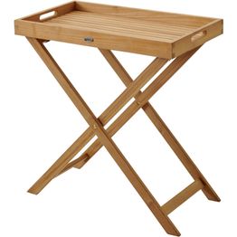 Tarjotinpöytä Brafab Turin, 70x40x74cm, kokoontaittuva, tiikki