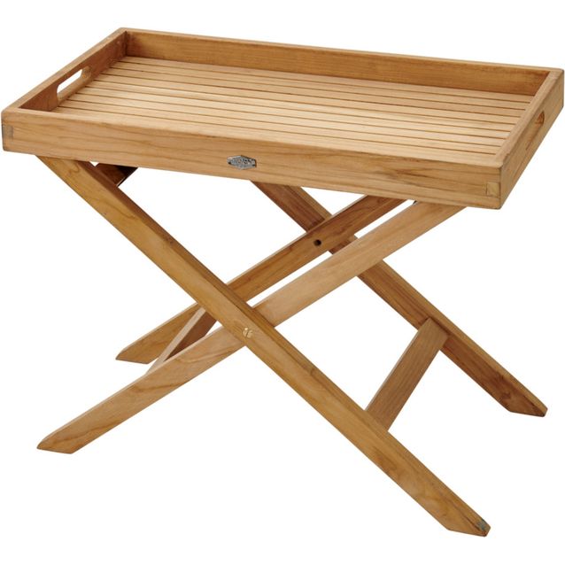 Tarjotinpöytä Brafab Turin, 70x40x53cm, kokoontaittuva, tiikki