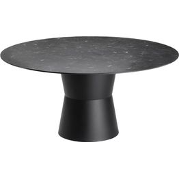 Pyöreä ruokapöytä ulos Brafab Nidaba, Ø160cm, musta/hopea