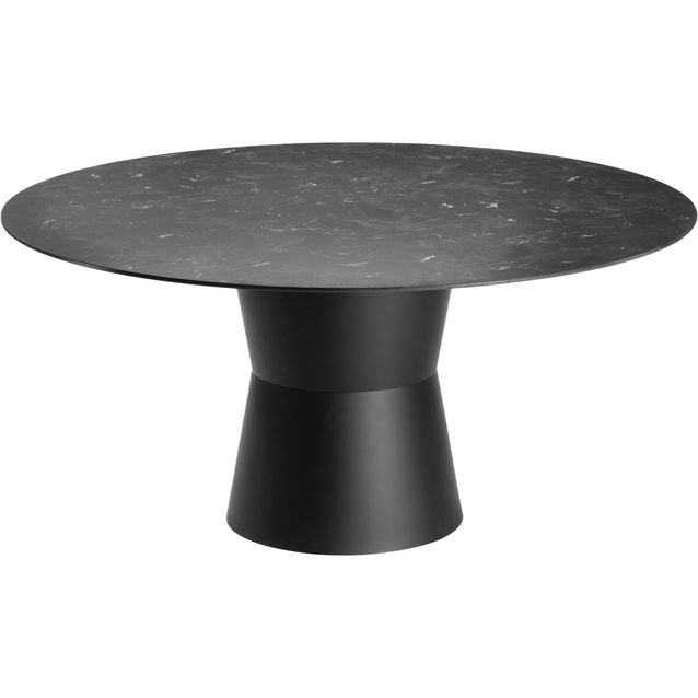 Pyöreä ruokapöytä ulos Brafab Nidaba, Ø160cm, musta/hopea