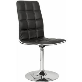 Ruokatuoli Andrarum Frida keinonahka musta/kromi