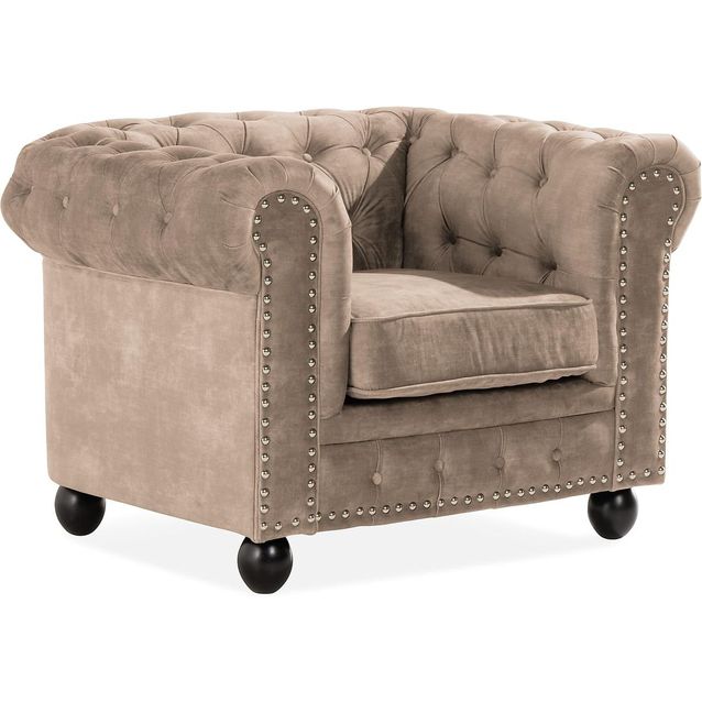 Samettinojatuoli Setter ruskea