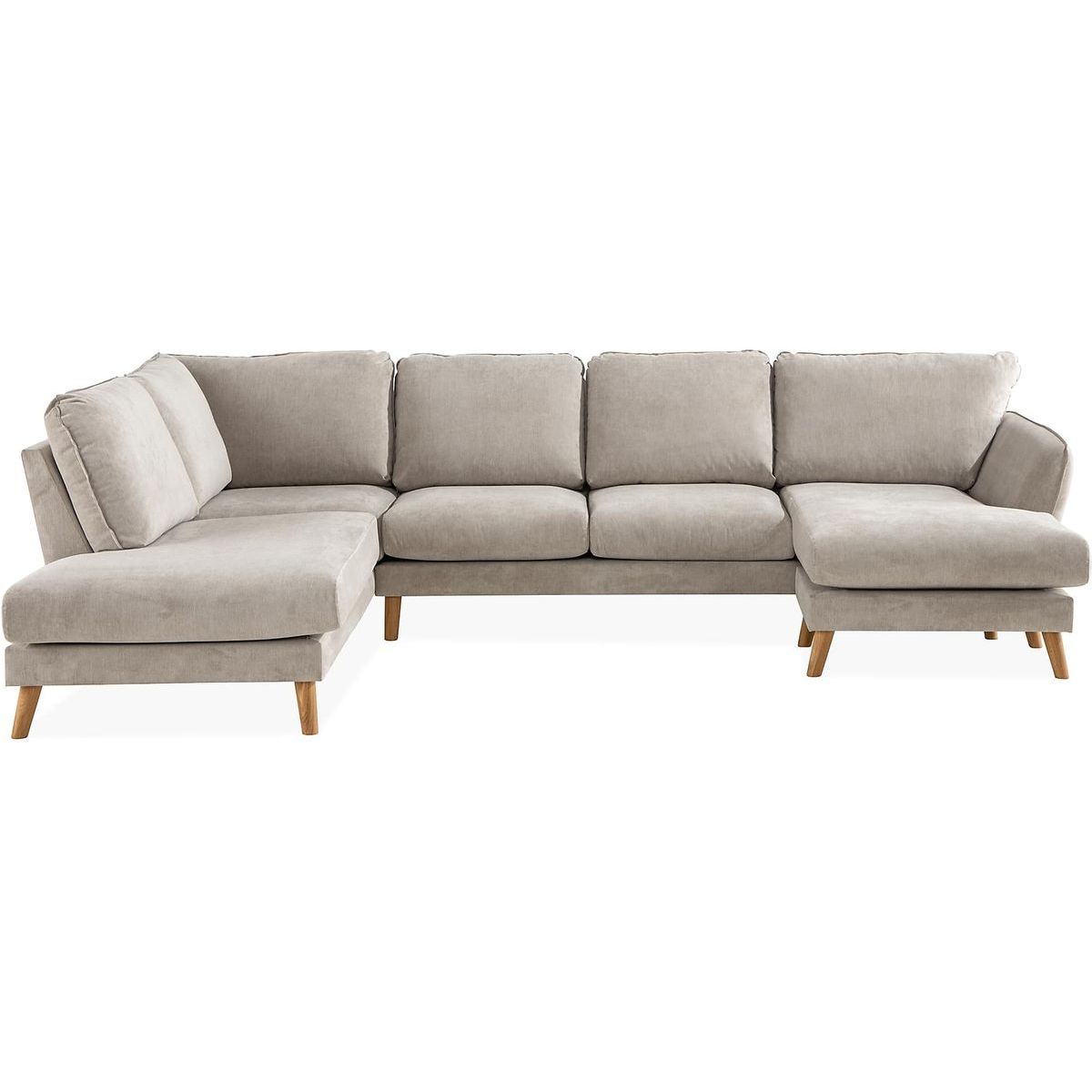 U-sohva Trend Lyx 6 ist beige vasen/tammi