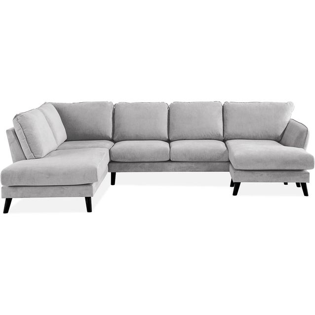 Kulmasohva Trend 6 ist vasen vaaleanharmaa/musta