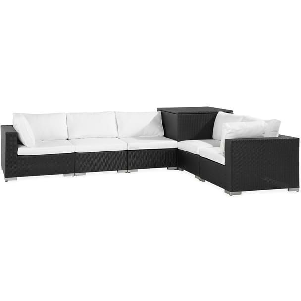 Oleskeluryhmä Bahamas 5, pehmustelaatikko, musta/valkoinen