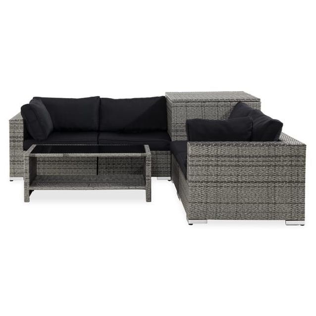 Oleskeluryhmä Bahamas 4, pöytä, pehmustelaatikko, eri värejä