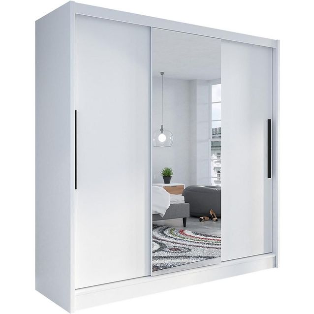 Liukuovivaatekaappi Vilshult peili valkoinen