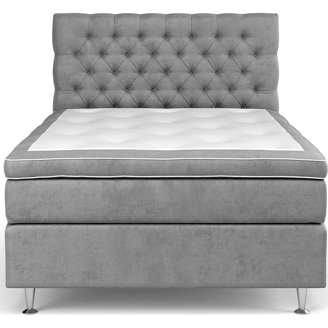 Sänkypaketti Drömvik Celine Medium lateksipatja 120x200cm sametti harmaa