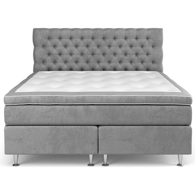 Sänkypaketti Drömvik Celine Kova/Pehmeä 160x200cm harmaa/teräs