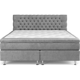 Jenkkisänky Drömvik Celine 210x210cm harmaa/sametti