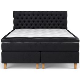 Sänkypaketti Drömvik Celine Kova/Medium Vaahto 160x200cm sametti musta/ruskea