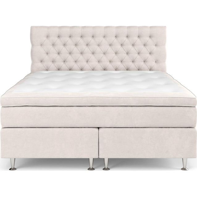 Sänkypaketti Drömvik Celine Medium Memory-patja 160x200cm sametti beige