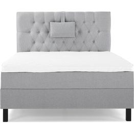 Jenkkisänky Bedly Lucky kova vaahtomuovipatja 120x200cm vaaleanharmaa, ilman sängynpäätyä