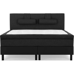 Sänkypaketti Bedly Lucky Sileä Memory 160x200cm suuri niskatyyny musta