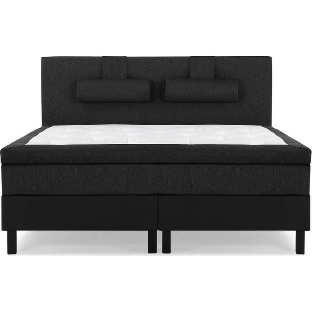 Sänkypaketti Bedly Lucky Sileä Memory 160x200cm suuri niskatyyny musta