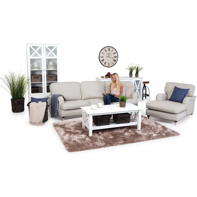 Sohvaryhmä Anita Loisto kaareva sohva + divaanilepotuoli 4 ist beige