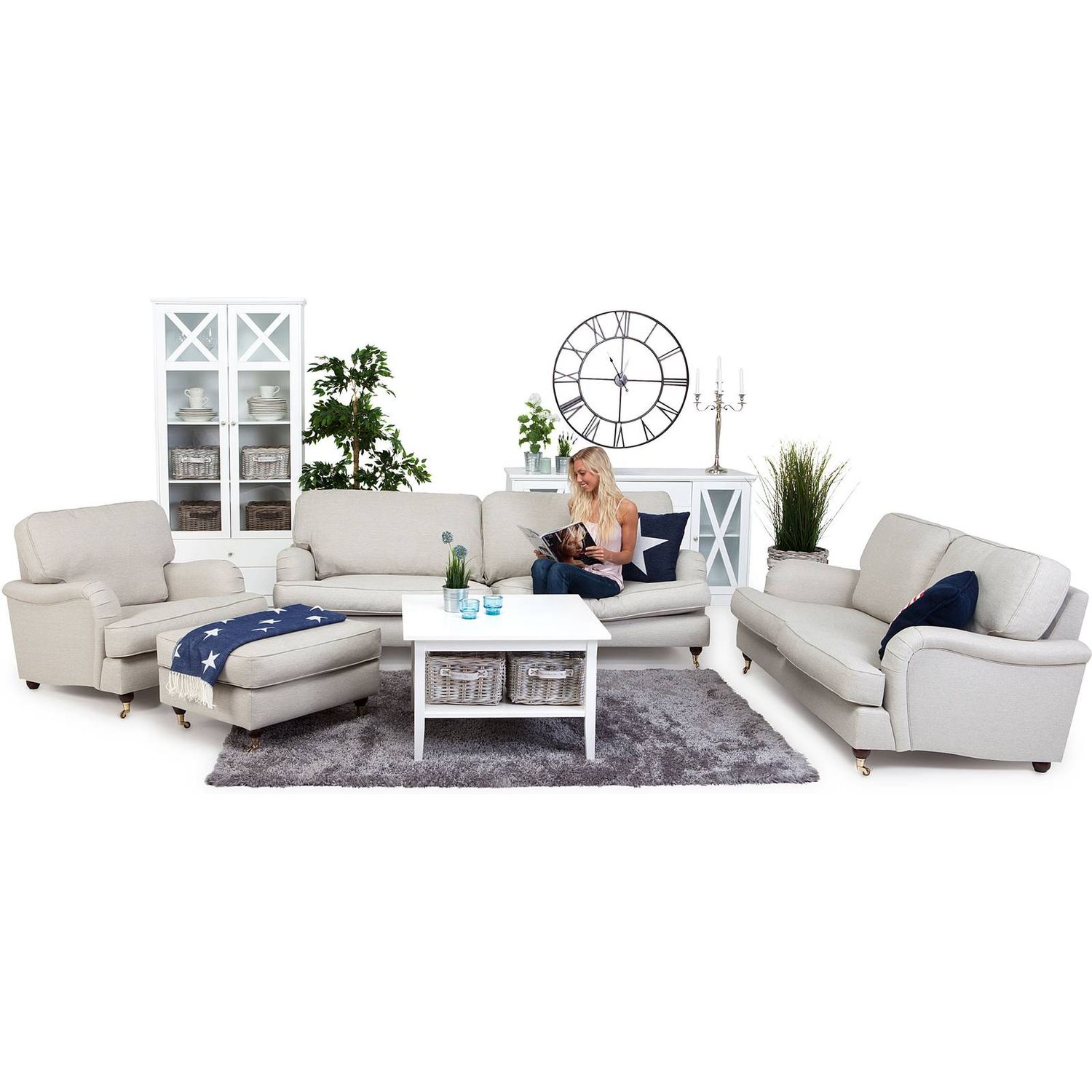 Sohvaryhmä Anita Loisto suorat sohvat 6 ist beige