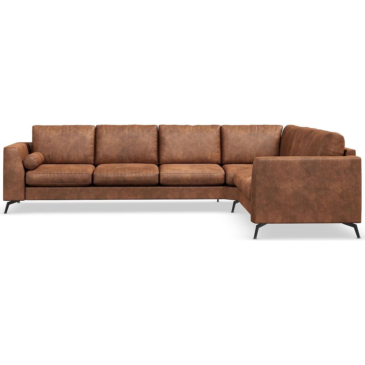 Kulmasohva Scandinavian Choice Ocean Lyx 5 ist keinonahka ruskea/musta käännettävä