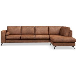 Kulmasohva Scandinavian Choice Ocean Lyx 4 ist oikea avopääty nahka ruskea