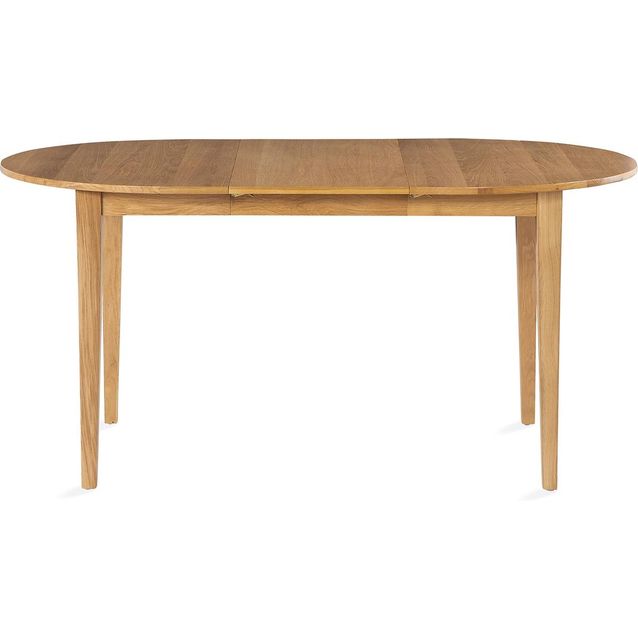 Jatkettava ruokapöytä Beagan 115-157cm pyöreä massiivitammi ruskea