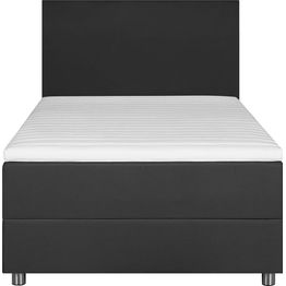 Säilytyssänkypaketti Happy Keskikova Sileä Ruutu 90x200cm tummanharmaa