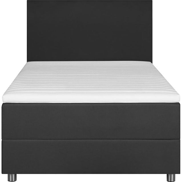 Säilytyssänkypaketti Happy Keskikova Sileä Ruutu 90x200cm tummanharmaa