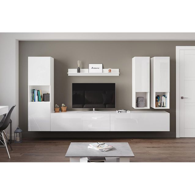 TV-kalustesetti Lubmore 30x240cm valkoinen