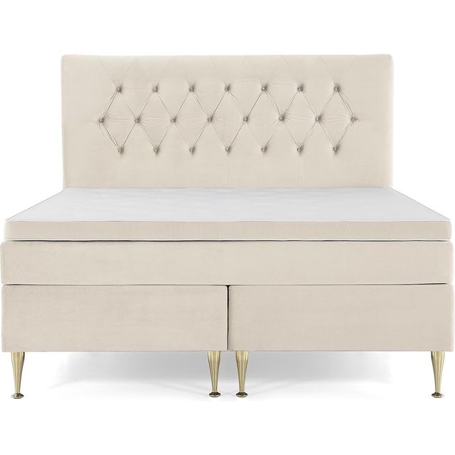 Sänkypaketti Royal Velvet Keskikova 160x200cm beige