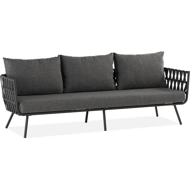 Sohva Sandina 3-istuttava musta/harmaa